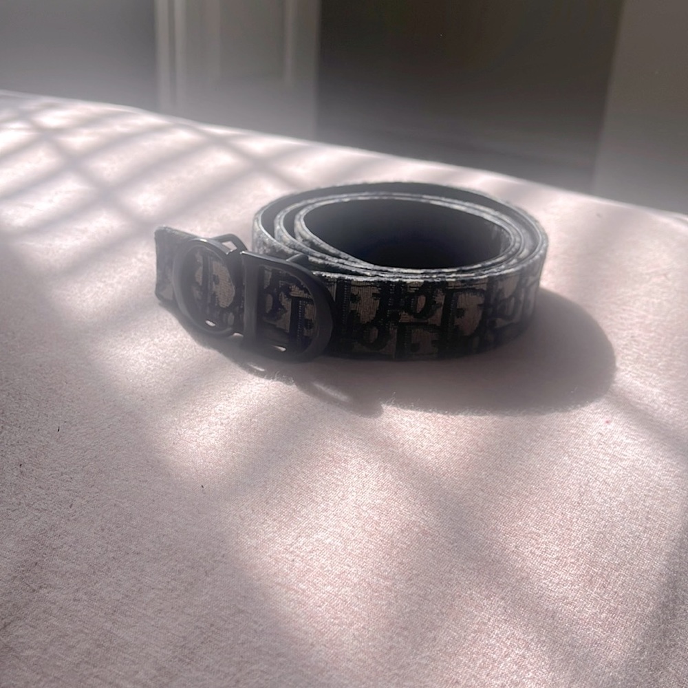 Dior Oblique jacquard reversible belt